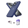 MARSİLYAN™- iPhone 13 Pro Max Kılıf Atlas Form - Siyah Bilvis 5in1 3D Magic Cam Ekran Koruyucu + Gökkuşağı Pers Alüminyum Kamera Lens