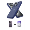 MARSİLYAN™- iPhone 13 Pro Max Kılıf Atlas Form - Siyah Bilvis 5in1 3D Magic Cam Ekran Koruyucu + Neon Fosforlu Kamera Lens - BZ