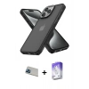 MARSİLYAN™- iPhone 13 Pro Max Kılıf Atlas Form - Siyah Bilvis 5in1 3D Magic Cam Ekran Koruyucu + Rainbow Kamera Lens Koruma Cam - MI