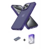 MARSİLYAN™- iPhone 13 Pro Max Kılıf Atlas Form - Siyah Bilvis 5in1 3D Magic Cam Ekran Koruyucu + Renkli Kamera Lens Koruma Cam - YL