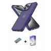 MARSİLYAN™- iPhone 13 Pro Max Kılıf Atlas Form - Siyah Bilvis 5in1 3D Magic Cam Ekran Koruyucu + Shine Kamera Lens Koruma Cam - PE