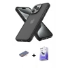 MARSİLYAN™- iPhone 13 Pro Max Kılıf Atlas Form - Siyah Bilvis 5in1 5D Magic Hayalet Cam Ekran Koruyucu + Renkli Kamera Lens Koruma Cam - TU
