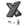 MARSİLYAN™- iPhone 13 Pro Max Kılıf Atlas Form - Siyah Bilvis Hayalet Cam Ekran Koruyucu + Pers Alüminyum Kamera Lens - KI