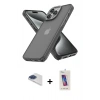 MARSİLYAN™- iPhone 13 Pro Max Kılıf Atlas Form - Siyah Joko 5D Cam + Pers Alüminyum Kamera Lens - LT