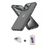 MARSİLYAN™- iPhone 13 Pro Max Kılıf Atlas Form - Siyah Joko 5D Cam + Pers Alüminyum Kamera Lens - SABE