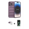 MARSİLYAN™- iPhone 13 Pro Max Kılıf Atlas Koleksiyonu - Şeffaf 360 Full Body Arka Koruyucu + Pers Alüminyum Kamera Lens - GI