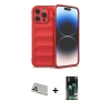 MARSİLYAN™- iPhone 13 Pro Max Kılıf Atlas Koleksiyonu - Şeffaf 360 Full Body Arka Koruyucu + Rainbow Kamera Lens Koruma Cam - BZ
