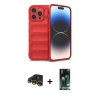 MARSİLYAN™- iPhone 13 Pro Max Kılıf Atlas Koleksiyonu - Şeffaf 360 Full Body Arka Koruyucu + Raze Metal Kamera Lens - GD
