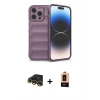 MARSİLYAN™- iPhone 13 Pro Max Kılıf Atlas Koleksiyonu - Şeffaf Maxco Cam Ekran Koruyucu + Raze Metal Kamera Lens - GD