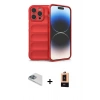 MARSİLYAN™- iPhone 13 Pro Max Kılıf Atlas Koleksiyonu - Şeffaf Maxco Cam Ekran Koruyucu + Pers Alüminyum Kamera Lens - SABE