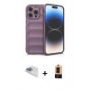 MARSİLYAN™- iPhone 13 Pro Max Kılıf Atlas Koleksiyonu - Şeffaf Maxco Cam Ekran Koruyucu + Pers Alüminyum Kamera Lens - SABE