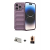MARSİLYAN™- iPhone 13 Pro Max Kılıf Atlas Koleksiyonu - Şeffaf Maxco Cam Ekran Koruyucu + Rainbow Kamera Lens Koruma Cam - REGD