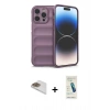 MARSİLYAN™- iPhone 13 Pro Max Kılıf Atlas Koleksiyonu - Şeffaf Pasifik Cam Ekran Koruyucu + Pers Alüminyum Kamera Lens - GD