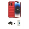 MARSİLYAN™- iPhone 13 Pro Max Kılıf Atlas Koleksiyonu - Şeffaf Pasifik Cam Ekran Koruyucu + Raze Metal Kamera Lens - GD