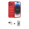 MARSİLYAN™- iPhone 13 Pro Max Kılıf Atlas Koleksiyonu - Siyah Bilvis 3D Cam Ekran Koruyucu + Pers Alüminyum Kamera Lens - KI