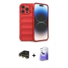 MARSİLYAN™- iPhone 13 Pro Max Kılıf Atlas Koleksiyonu - Siyah Bilvis 5in1 5D Magic Hayalet Cam Ekran Koruyucu + Raze Metal Kamera Lens - GD