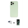 MARSİLYAN™- iPhone 13 Pro Max Kılıf Atlas Minimal Prime - Şeffaf 360 Full Body Arka Koruyucu + Pers Alüminyum Kamera Lens - LT