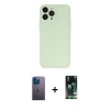 MARSİLYAN™- iPhone 13 Pro Max Kılıf Atlas Minimal Prime - Şeffaf 360 Full Body Arka Koruyucu + Neon Fosforlu Kamera Lens - MI
