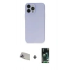 MARSİLYAN™- iPhone 13 Pro Max Kılıf Atlas Minimal Prime - Şeffaf 360 Full Body Arka Koruyucu + Rainbow Kamera Lens Koruma Cam - MR