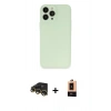 MARSİLYAN™- iPhone 13 Pro Max Kılıf Atlas Minimal Prime - Şeffaf Maxco Cam Ekran Koruyucu + Gold Raze Metal Kamera Lens