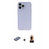 MARSİLYAN™- iPhone 13 Pro Max Kılıf Atlas Minimal Prime - Şeffaf Maxco Cam Ekran Koruyucu + Renkli Kamera Lens Koruma Cam - MI
