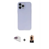 MARSİLYAN™- iPhone 13 Pro Max Kılıf Atlas Minimal Prime - Şeffaf Maxco Cam Ekran Koruyucu + Pers Alüminyum Kamera Lens - GI