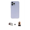 MARSİLYAN™- iPhone 13 Pro Max Kılıf Atlas Minimal Prime - Şeffaf Maxco Cam Ekran Koruyucu + Rainbow Kamera Lens Koruma Cam - KI