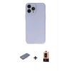 MARSİLYAN™- iPhone 13 Pro Max Kılıf Atlas Minimal Prime - Şeffaf Maxco Cam Ekran Koruyucu + Renkli Kamera Lens Koruma Cam - PE