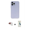 MARSİLYAN™- iPhone 13 Pro Max Kılıf Atlas Minimal Prime - Şeffaf Pasifik Cam Ekran Koruyucu + Pers Alüminyum Kamera Lens - KI
