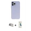 MARSİLYAN™- iPhone 13 Pro Max Kılıf Atlas Minimal Prime - Şeffaf Pasifik Cam Ekran Koruyucu + Rainbow Kamera Lens Koruma Cam - MR