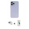 MARSİLYAN™- iPhone 13 Pro Max Kılıf Atlas Minimal Prime - Şeffaf Pasifik Cam Ekran Koruyucu + Pers Alüminyum Kamera Lens - SABE