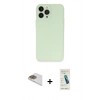 MARSİLYAN™- iPhone 13 Pro Max Kılıf Atlas Minimal Prime - Şeffaf Pasifik Cam Ekran Koruyucu + Pers Alüminyum Kamera Lens - GD