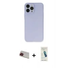 MARSİLYAN™- iPhone 13 Pro Max Kılıf Atlas Minimal Prime - Şeffaf Pasifik Cam Ekran Koruyucu + Rainbow Kamera Lens Koruma Cam - KI