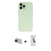 MARSİLYAN™- iPhone 13 Pro Max Kılıf Atlas Minimal Prime - Şeffaf Pasifik Cam Ekran Koruyucu + Rainbow Kamera Lens Koruma Cam - KI