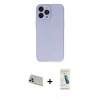 MARSİLYAN™- iPhone 13 Pro Max Kılıf Atlas Minimal Prime - Şeffaf Pasifik Cam Ekran Koruyucu + Rainbow Kamera Lens Koruma Cam - REGD