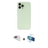 MARSİLYAN™- iPhone 13 Pro Max Kılıf Atlas Minimal Prime - Siyah 3D Antistatik Cam Ekran Koruyucu + Pers Alüminyum Kamera Lens - GI