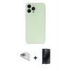 MARSİLYAN™- iPhone 13 Pro Max Kılıf Atlas Minimal Prime - Siyah 3D Antistatik Hayalet Cam Ekran Koruyucu + Pers Alüminyum Kamera Lens - SABE