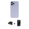 MARSİLYAN™- iPhone 13 Pro Max Kılıf Atlas Minimal Prime - Siyah 3D Antistatik Hayalet Cam Ekran Koruyucu + Raze Metal Kamera Lens - GD