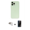 MARSİLYAN™- iPhone 13 Pro Max Kılıf Atlas Minimal Prime - Siyah 3D Antistatik Hayalet Cam Ekran Koruyucu + Pers Alüminyum Kamera Lens - GD