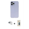 MARSİLYAN™- iPhone 13 Pro Max Kılıf Atlas Minimal Prime - Siyah 6D Mat Seramik Hayalet Nano Ekran Koruyucu + Pers Alüminyum Kamera Lens - SABE