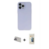 MARSİLYAN™- iPhone 13 Pro Max Kılıf Atlas Minimal Prime - Siyah 6D Mat Seramik Hayalet Nano Ekran Koruyucu + Rainbow Kamera Lens Koruma Cam - MR
