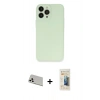 MARSİLYAN™- iPhone 13 Pro Max Kılıf Atlas Minimal Prime - Siyah 6D Mat Seramik Hayalet Nano Ekran Koruyucu + Rainbow Kamera Lens Koruma Cam - BZ