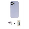 MARSİLYAN™- iPhone 13 Pro Max Kılıf Atlas Minimal Prime - Siyah 6D Mat Seramik Hayalet Nano Ekran Koruyucu + Pers Alüminyum Kamera Lens - GI
