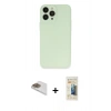 MARSİLYAN™- iPhone 13 Pro Max Kılıf Atlas Minimal Prime - Siyah 6D Mat Seramik Hayalet Nano Ekran Koruyucu + Pers Alüminyum Kamera Lens - GD