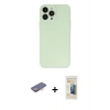 MARSİLYAN™- iPhone 13 Pro Max Kılıf Atlas Minimal Prime - Siyah 6D Mat Seramik Hayalet Nano Ekran Koruyucu + Renkli Kamera Lens Koruma Cam - TU
