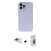 MARSİLYAN™- iPhone 13 Pro Max Kılıf Atlas Minimal Prime - Siyah 6D Mat Seramik Hayalet Nano Ekran Koruyucu + Pers Alüminyum Kamera Lens - KI