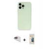 MARSİLYAN™- iPhone 13 Pro Max Kılıf Atlas Minimal Prime - Siyah 6D Mat Seramik Hayalet Nano Ekran Koruyucu + Pers Alüminyum Kamera Lens - GI