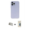 MARSİLYAN™- iPhone 13 Pro Max Kılıf Atlas Minimal Prime - Siyah 6D Mat Seramik Hayalet Nano Ekran Koruyucu + Rainbow Kamera Lens Koruma Cam - REGD