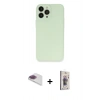 MARSİLYAN™- iPhone 13 Pro Max Kılıf Atlas Minimal Prime - Siyah Bilvis 3D Cam Ekran Koruyucu + Pers Alüminyum Kamera Lens - GI