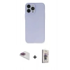 MARSİLYAN™- iPhone 13 Pro Max Kılıf Atlas Minimal Prime - Siyah Bilvis 3D Cam Ekran Koruyucu + Pers Alüminyum Kamera Lens - GI